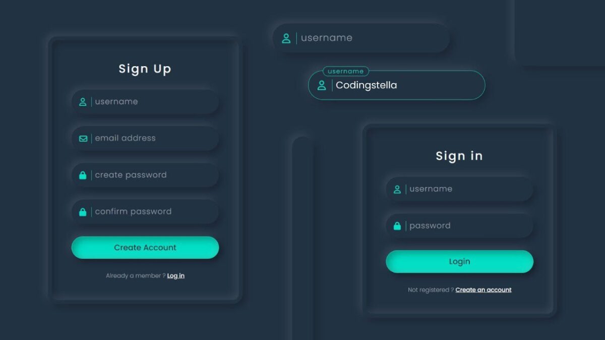 Next Level Login & Registration Form using HTML & CSS | Coding Stella