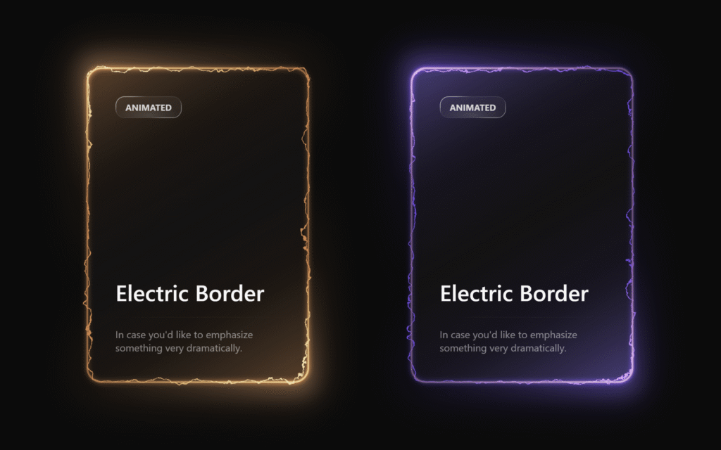 How to make Animated Electric Card using HTML & CSS