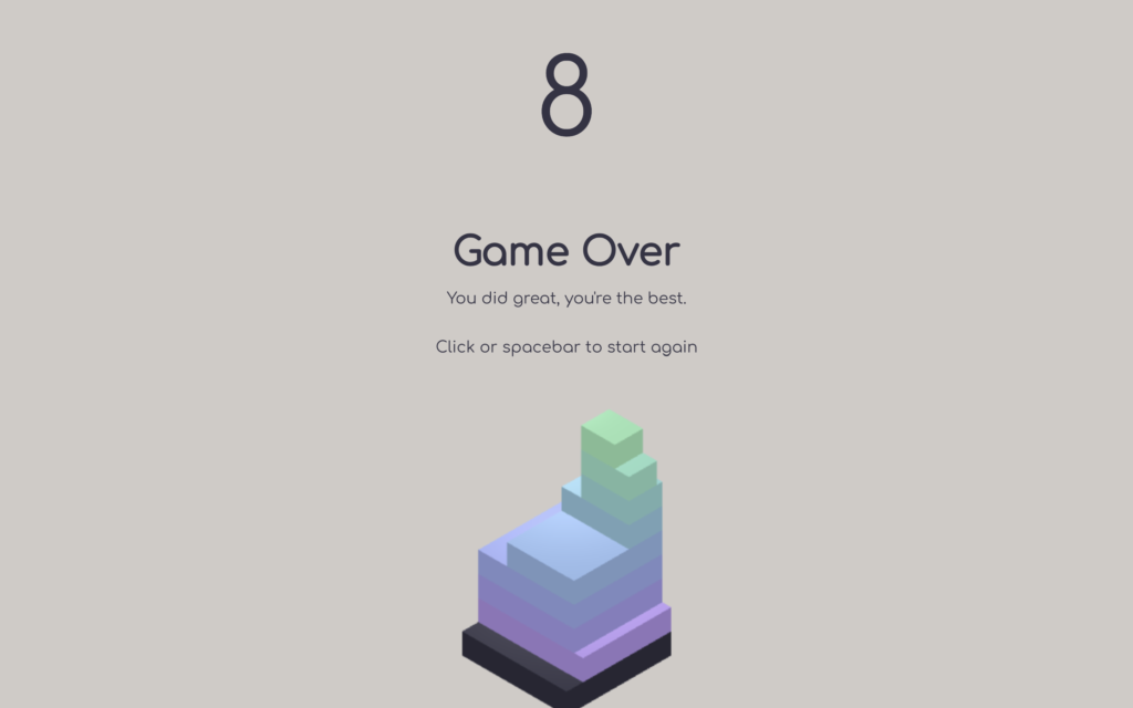 How to create Tower Block Game using HTML CSS and JS