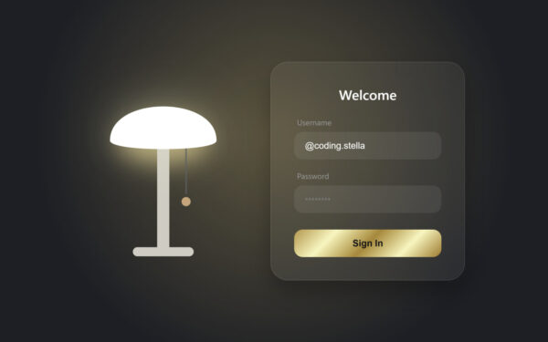 How to make Login Form Lamp using HTML and CSS - Coding Stella
