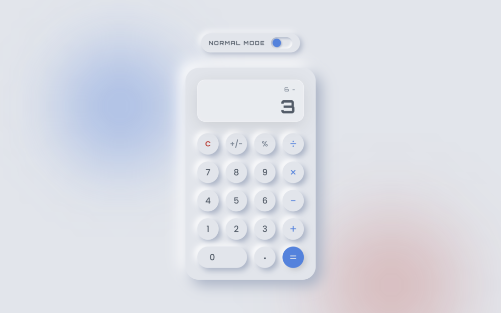 How to Make Neumorphism Calculator Light and Dark Themed HTML CSS