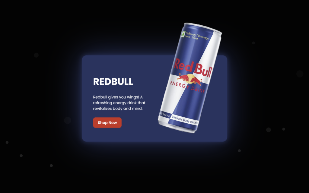 How to make Redbull Product Card Animation using HTML CSS and JavaScript